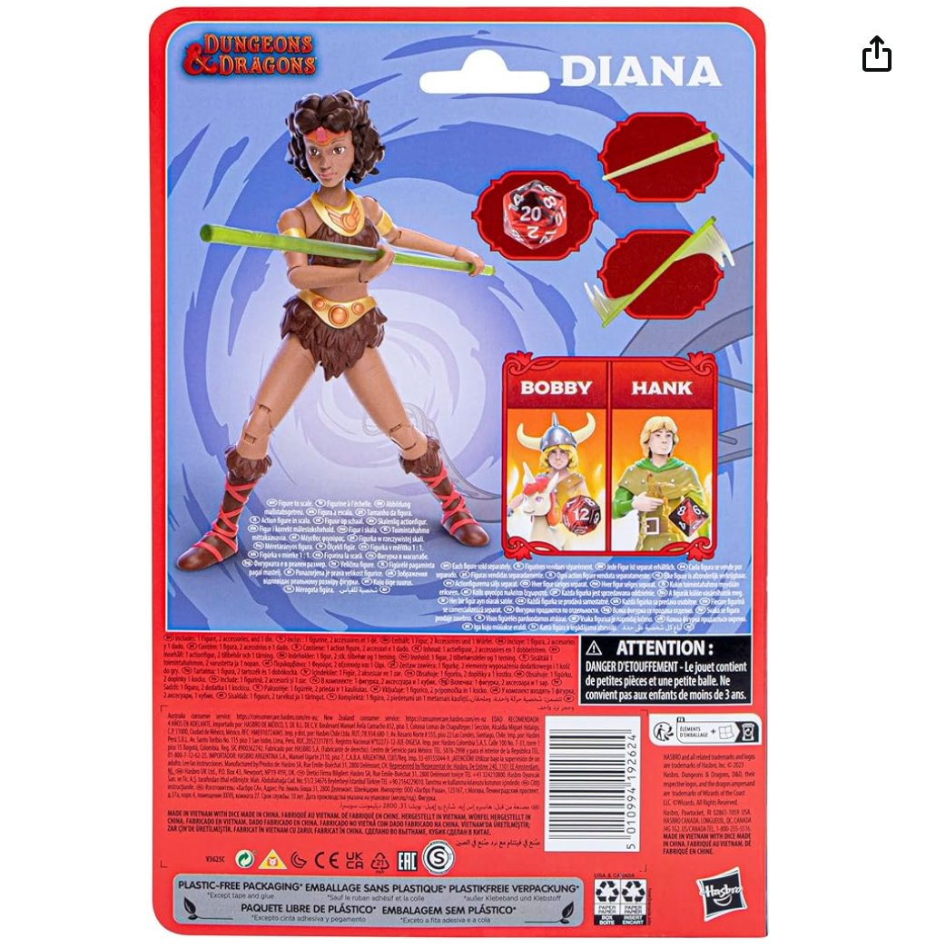 Diana 6 Scale Action Figure from Dungeons & Dragons Cartoon Classics, a Collectible Toy