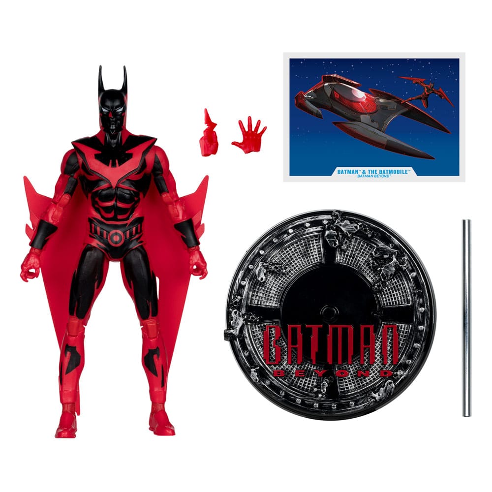 Exclusive McFarlane DC Multiverse Gold Label Batman Beyond Batman Action Figure and Batmobile Toy Set