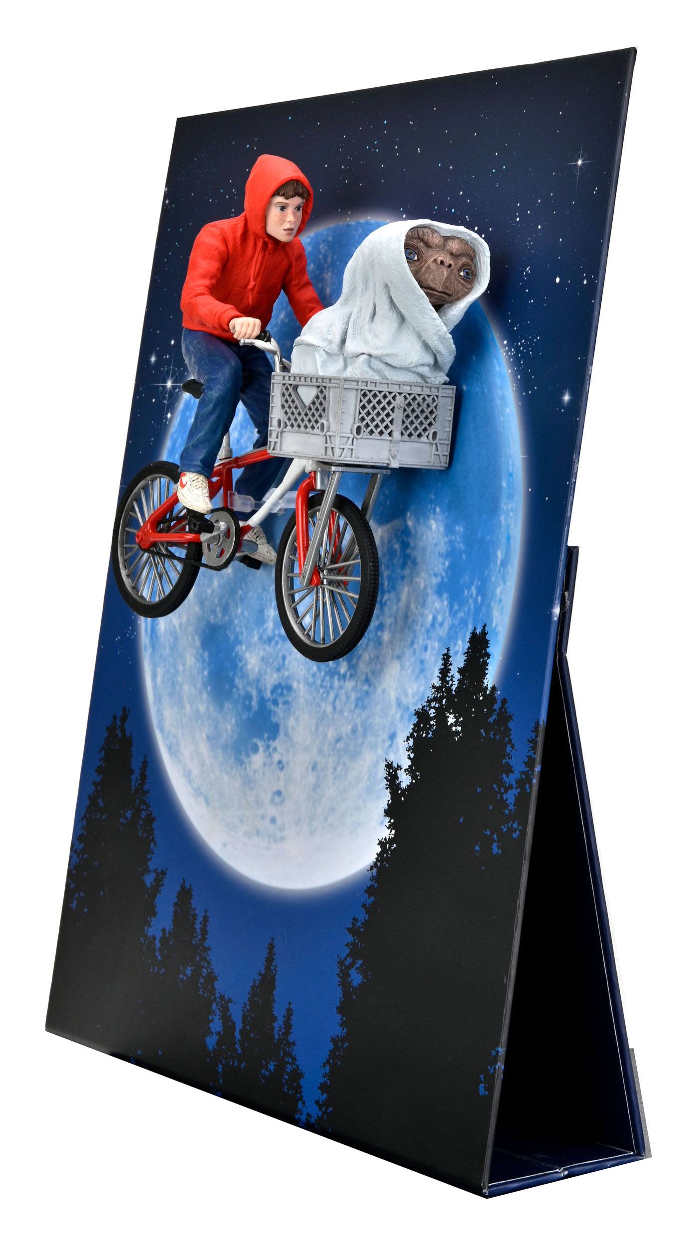 NECA 7-Inch Scale 40th Anniversary Collectible Action Figure of Elliot and E.T. on Bike from E.T. The Extra-Terrestrial