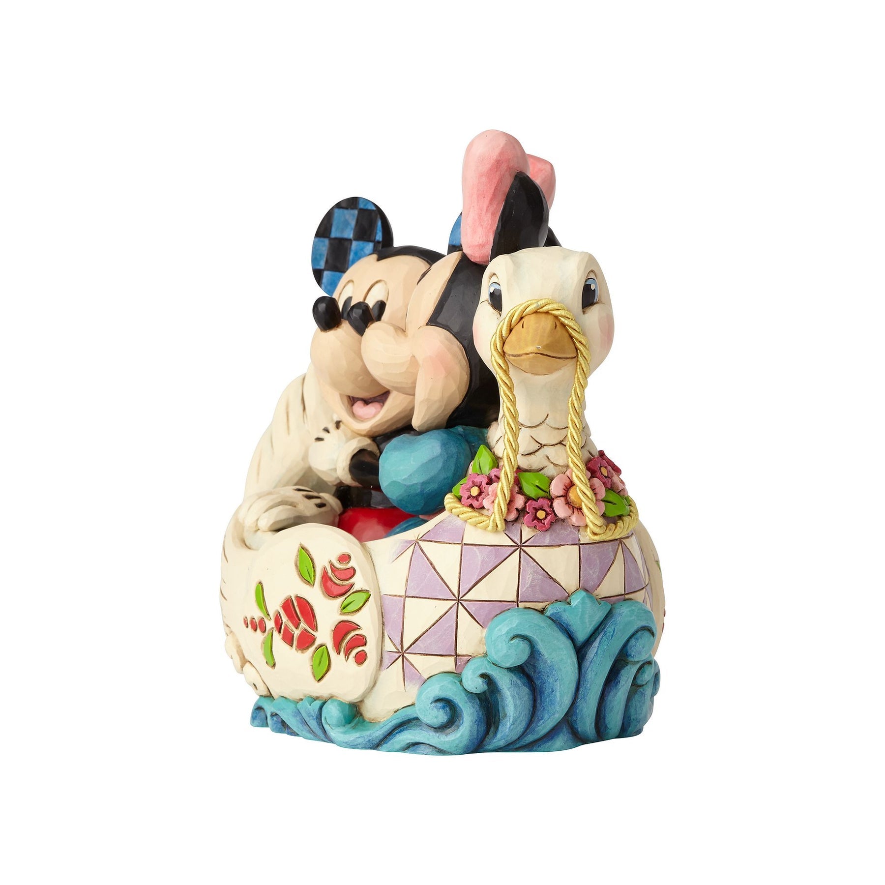Disney Traditions Collectible Lovebirds Mickey and Minnie Mouse Swan Boat Ride Figurine
