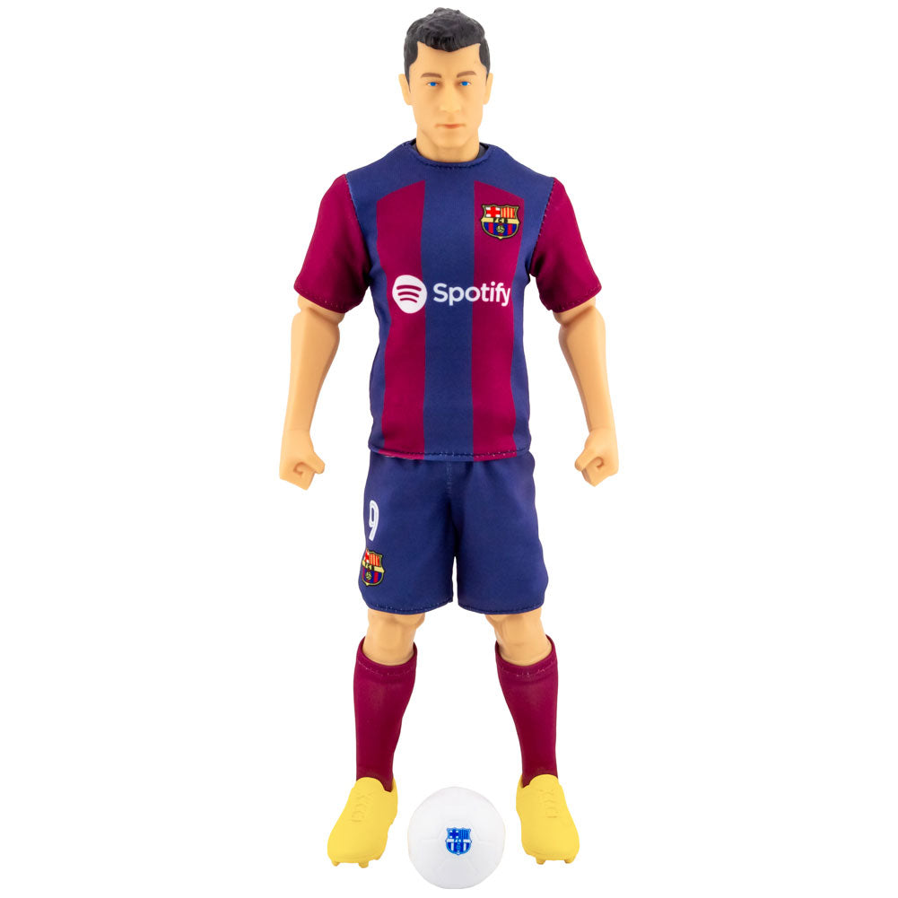 Authentic FC Barcelona Robert Lewandowski Soccer Action Figure Collectible