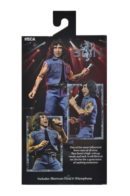 NECA Highly Detailed 8-Inch Clothed Action Figure of Bon Scott from AC/DC's Highway to Hell
