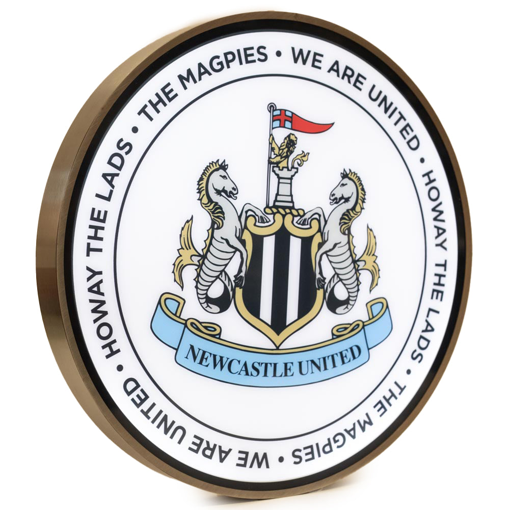Newcastle United Football Club 12 LED Wall Lighting Decorative Sign
