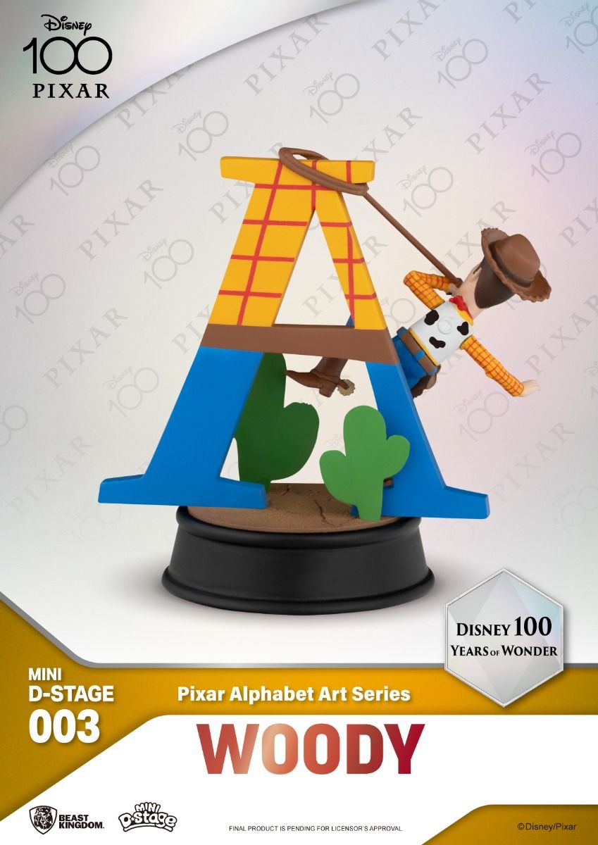Mini Pixar Alphabet Art Statue Set for Disney's 100th Anniversary of Wonder