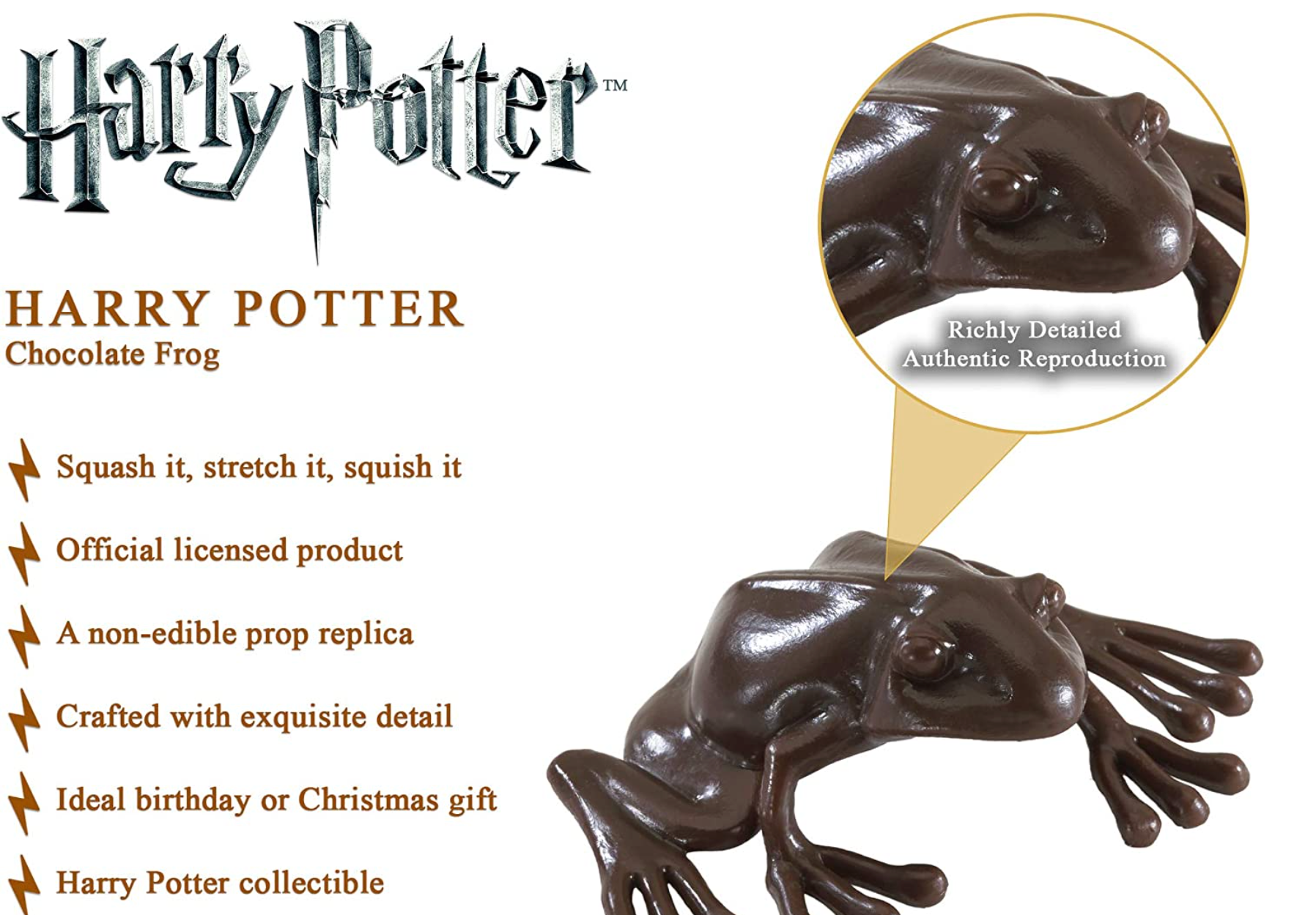 Replica Harry Potter Chocolate Frog with Dumbledore Wizard Card & Keepsake Box