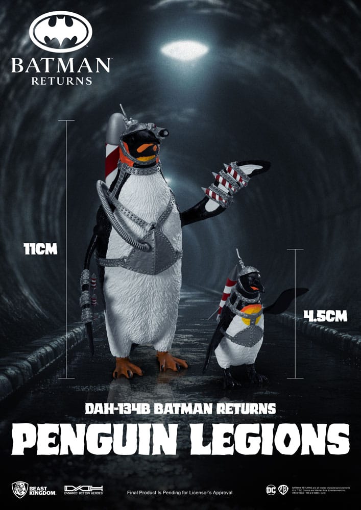 Batman Returns Dynamic Action Heroes Collectible Penguin Legions Figure Set with Weaponized Penguins