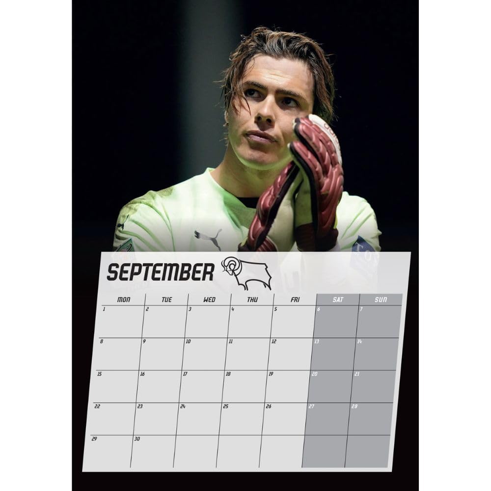 2025 Derby County FC A3 Wall Calendar with Player Photos