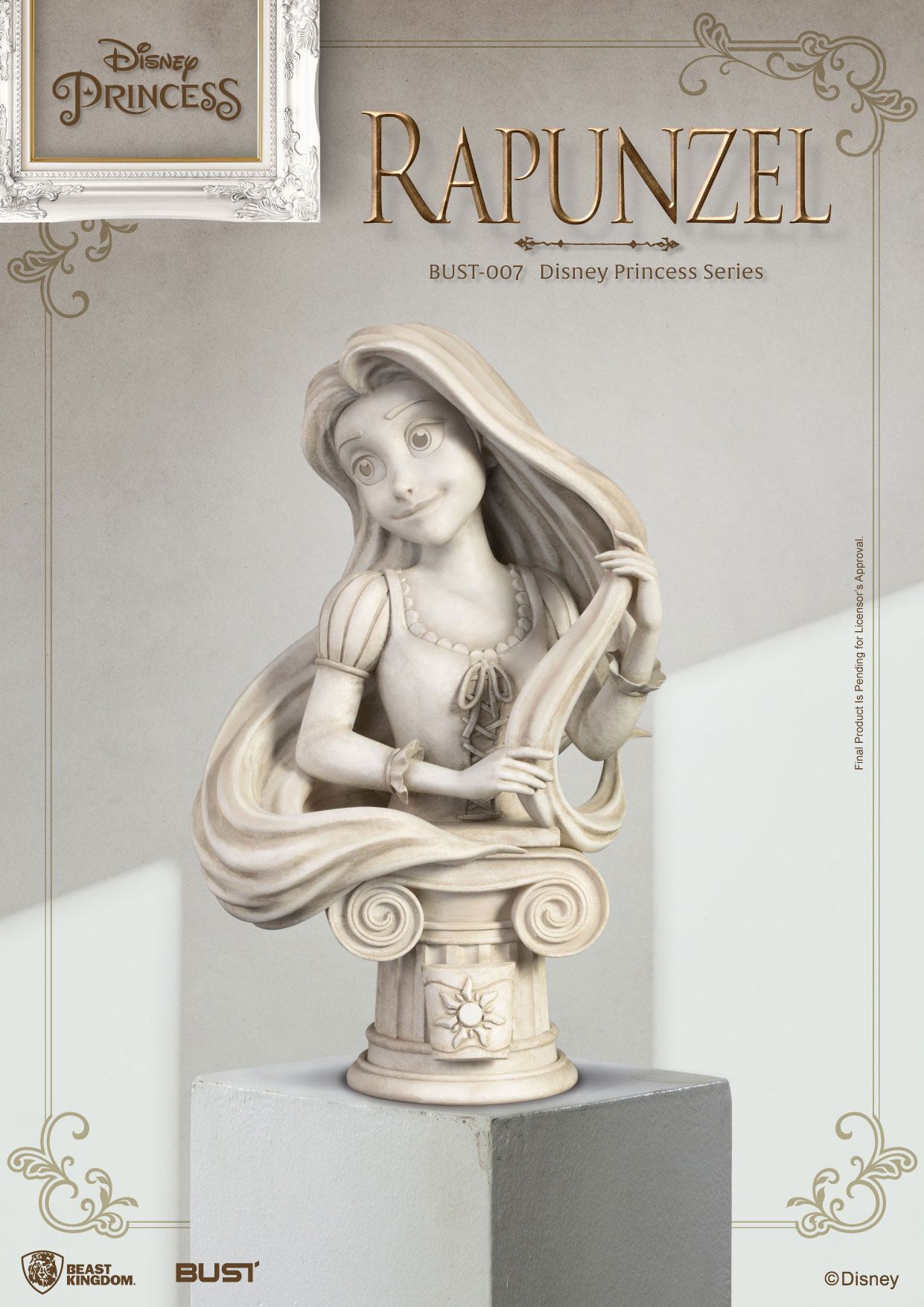 Beast Kingdom Collectible Disney Princess Series Rapunzel Bust Statue for Enthusiasts