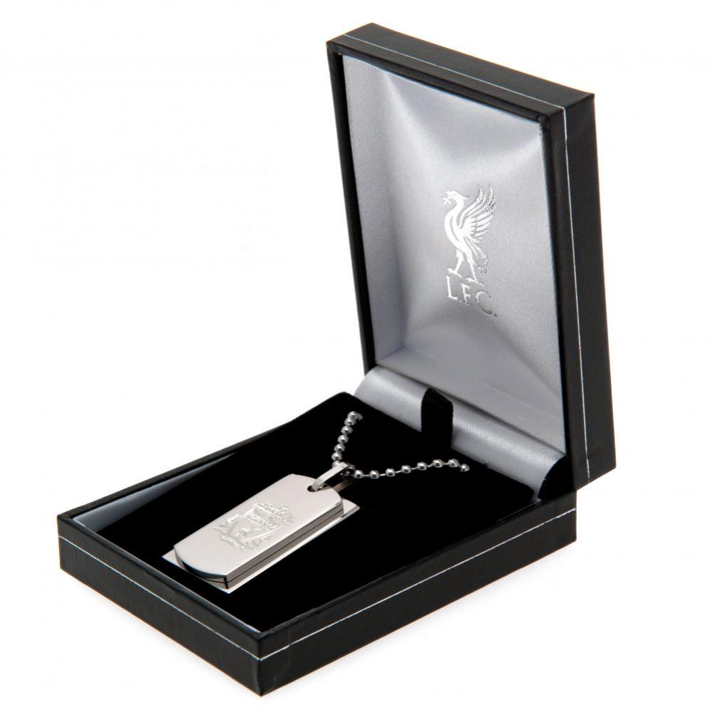 Liverpool Football Club Double Stainless Steel Dog Tags with Ball Chain