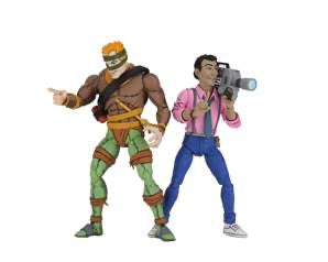 NECA Two - Piece Set of 7 - Inch Action Figures Featuring TMNT Cartoon Rat King and Vernon