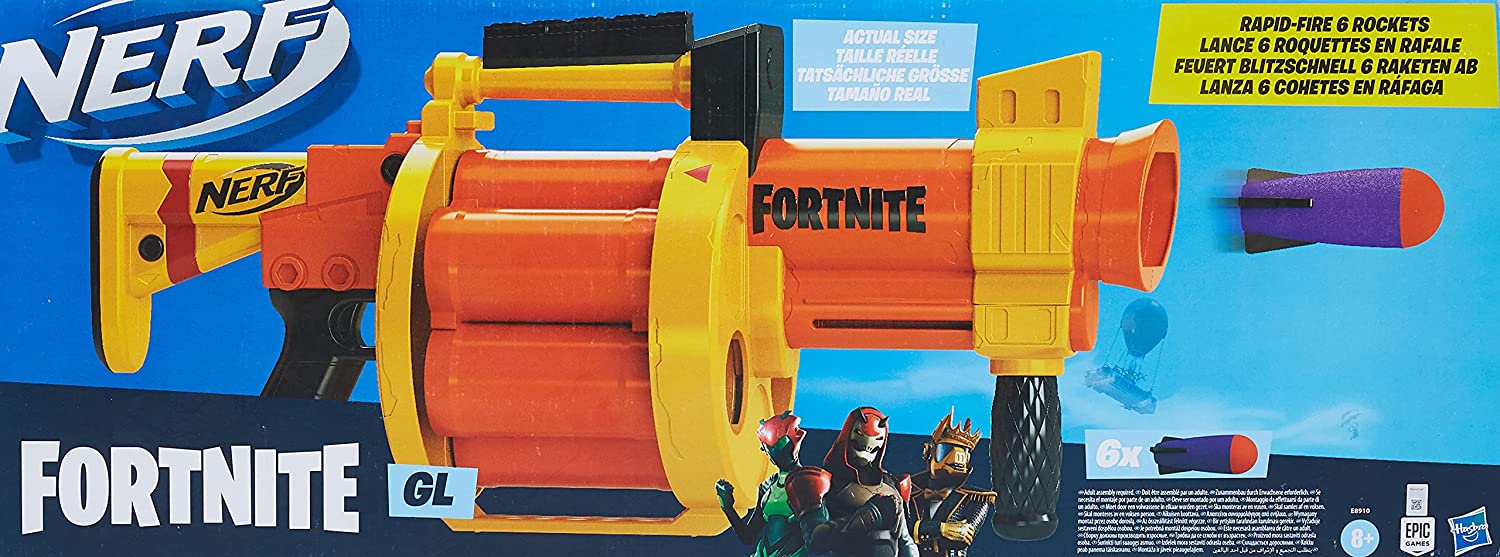 Nerf Fortnite GL Rocket-Firing Blaster Toy for Epic Battles