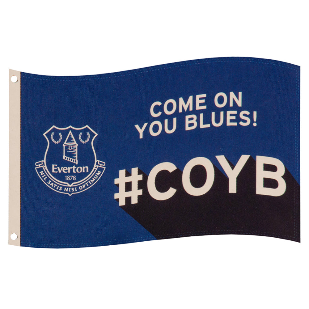 Large 100% Polyester Everton FC Slogan Display Flag