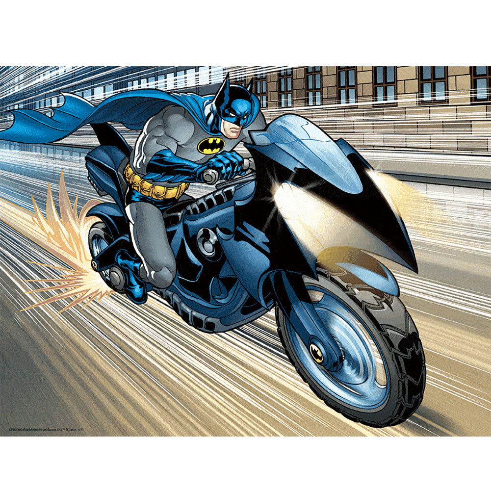 500-piece 3D Batman Batcycle Image Puzzle for Comics Fans