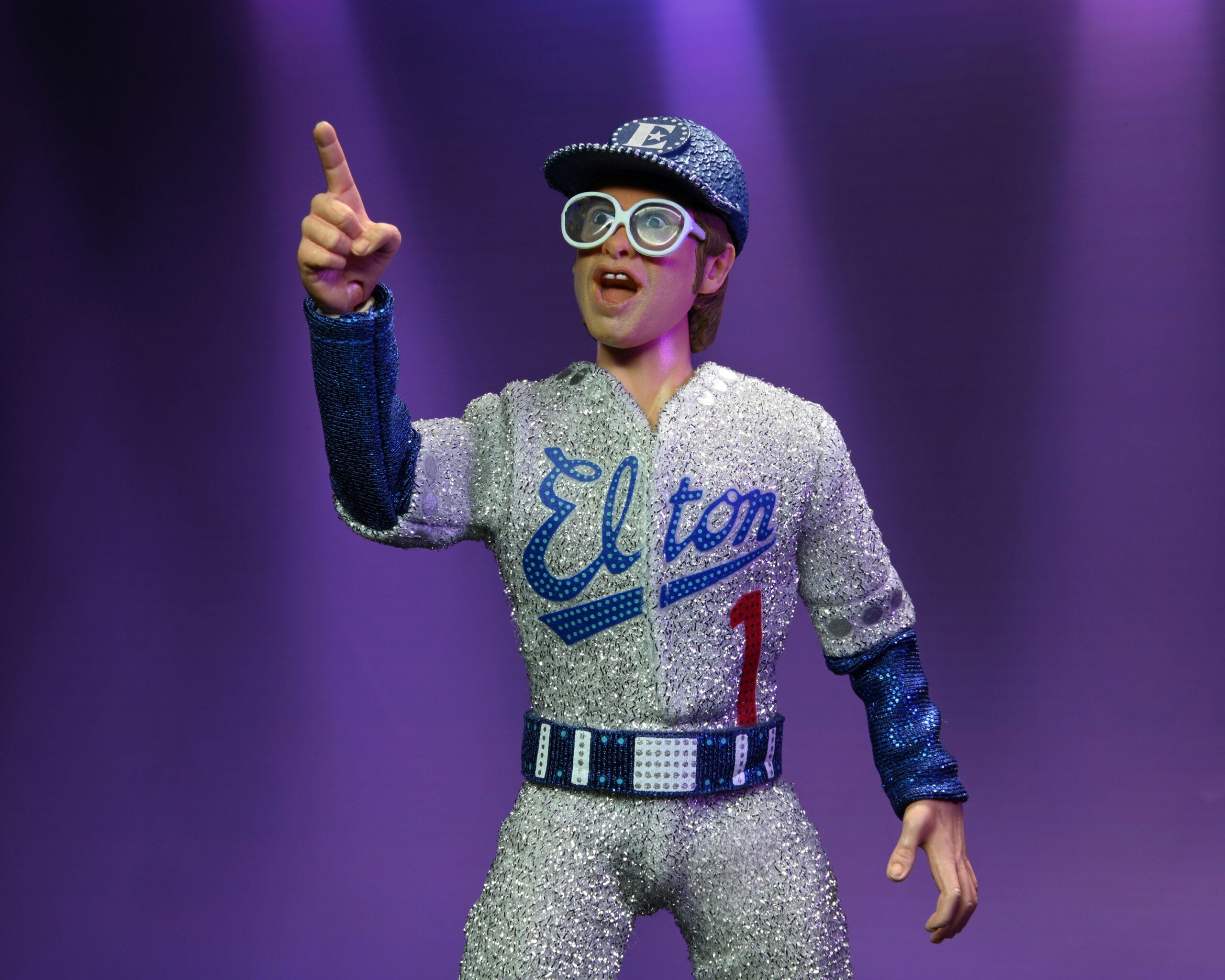 Elton John 8-Inch Deluxe Clothed Action Figure with Piano Inspired by His Live Performance in 1975