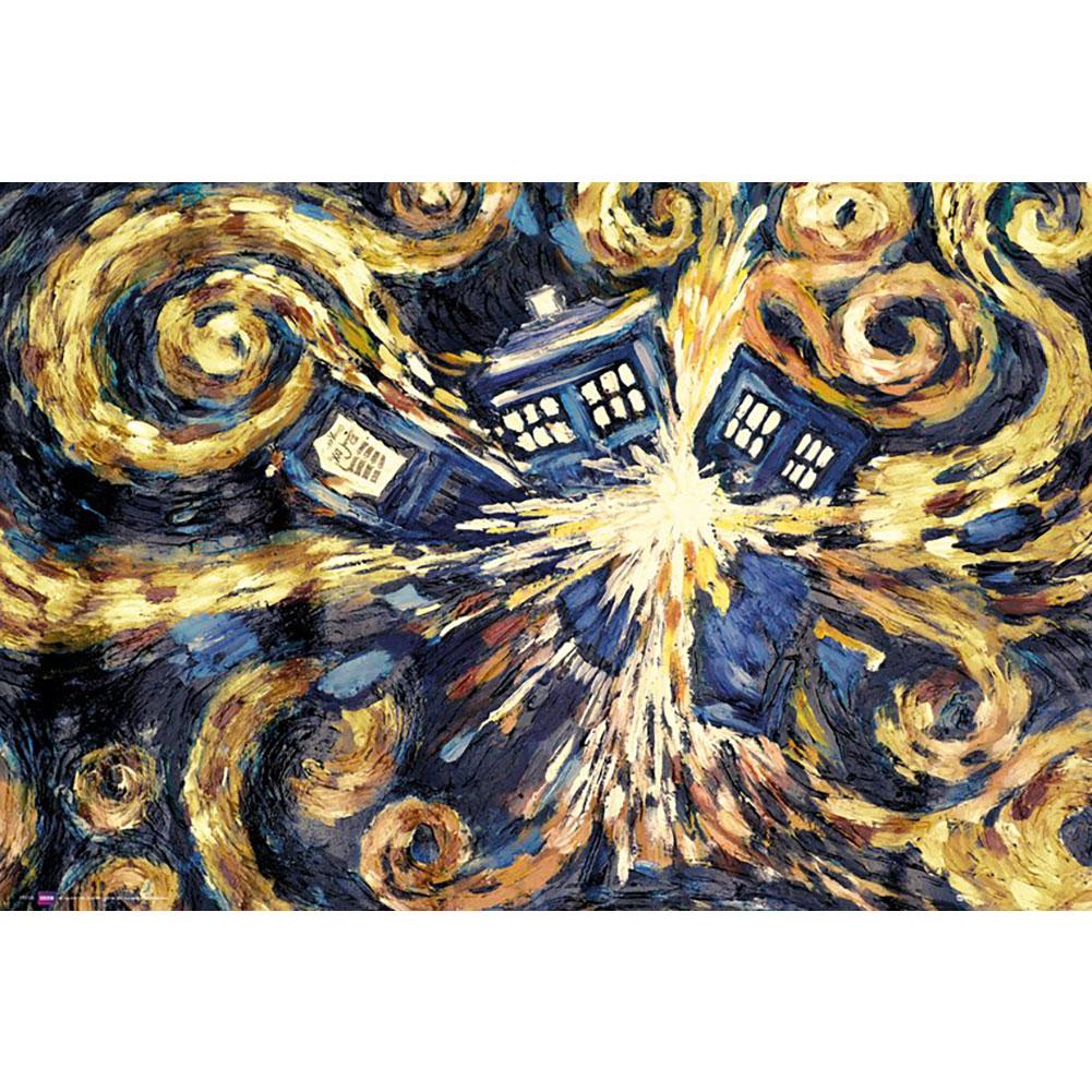 High-Res Doctor Who Exploding Tardis Rolled Maxi Poster