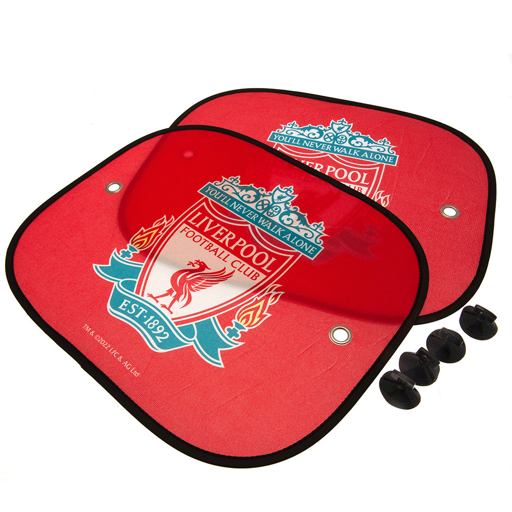 Liverpool Football Club Red Mesh Car Window Sunshades for Vehicle Protection