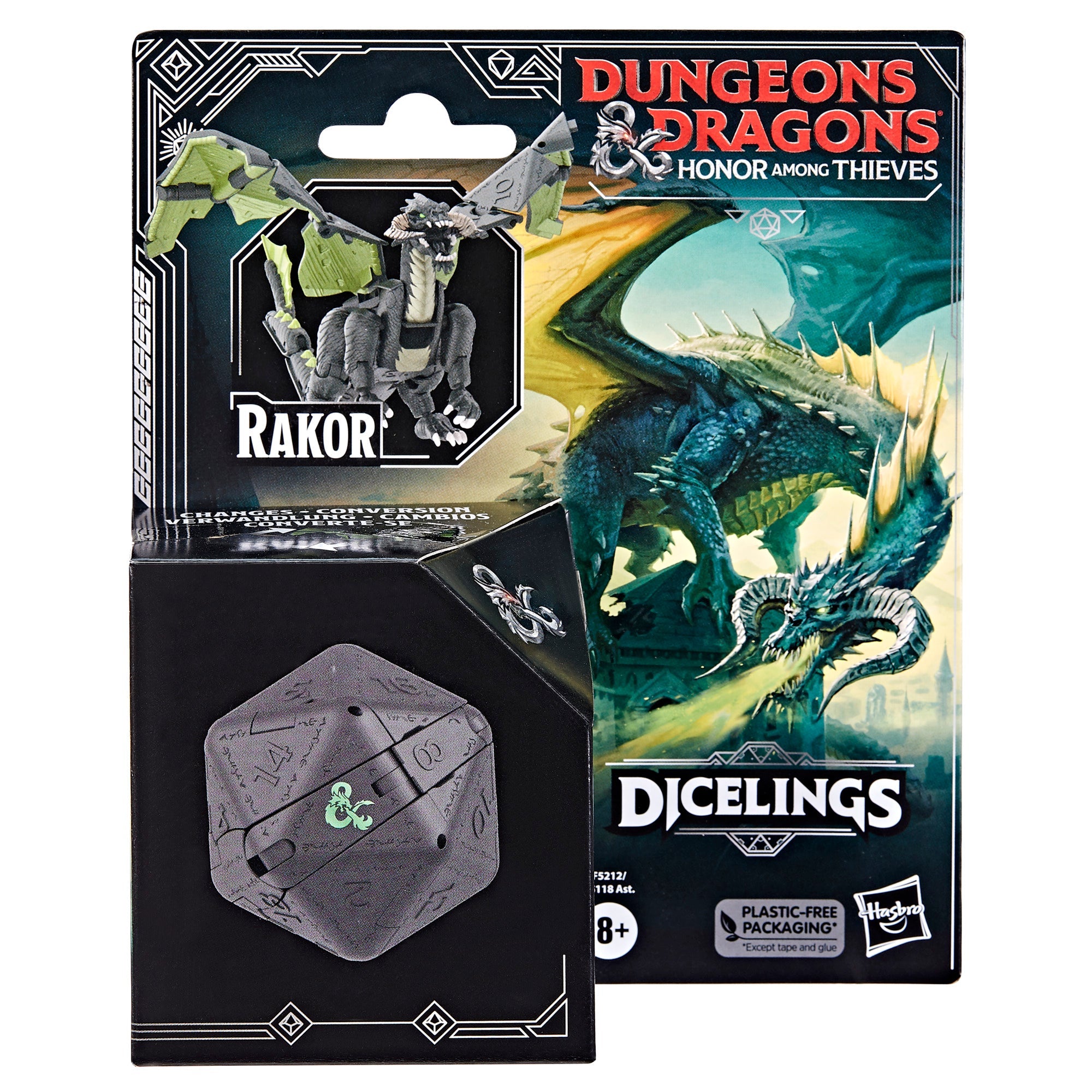 Dungeons & Dragons D&D Dicelings Transformable Black Dragon Action Figure
