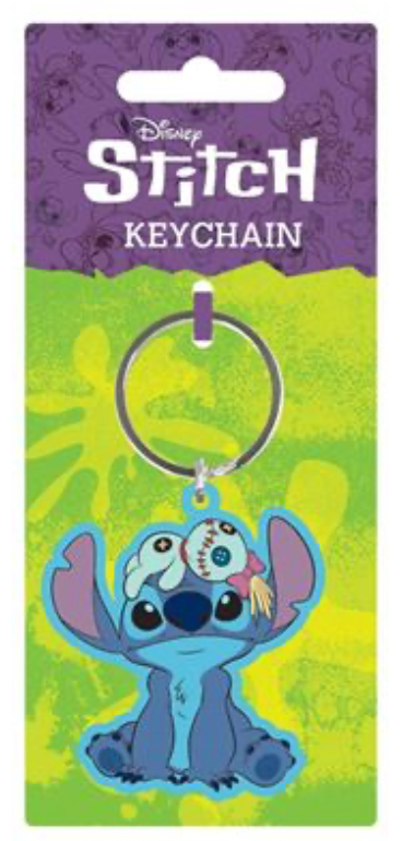 Adorable Disney Stitch & Scrump Soft PVC Keychain for Fans