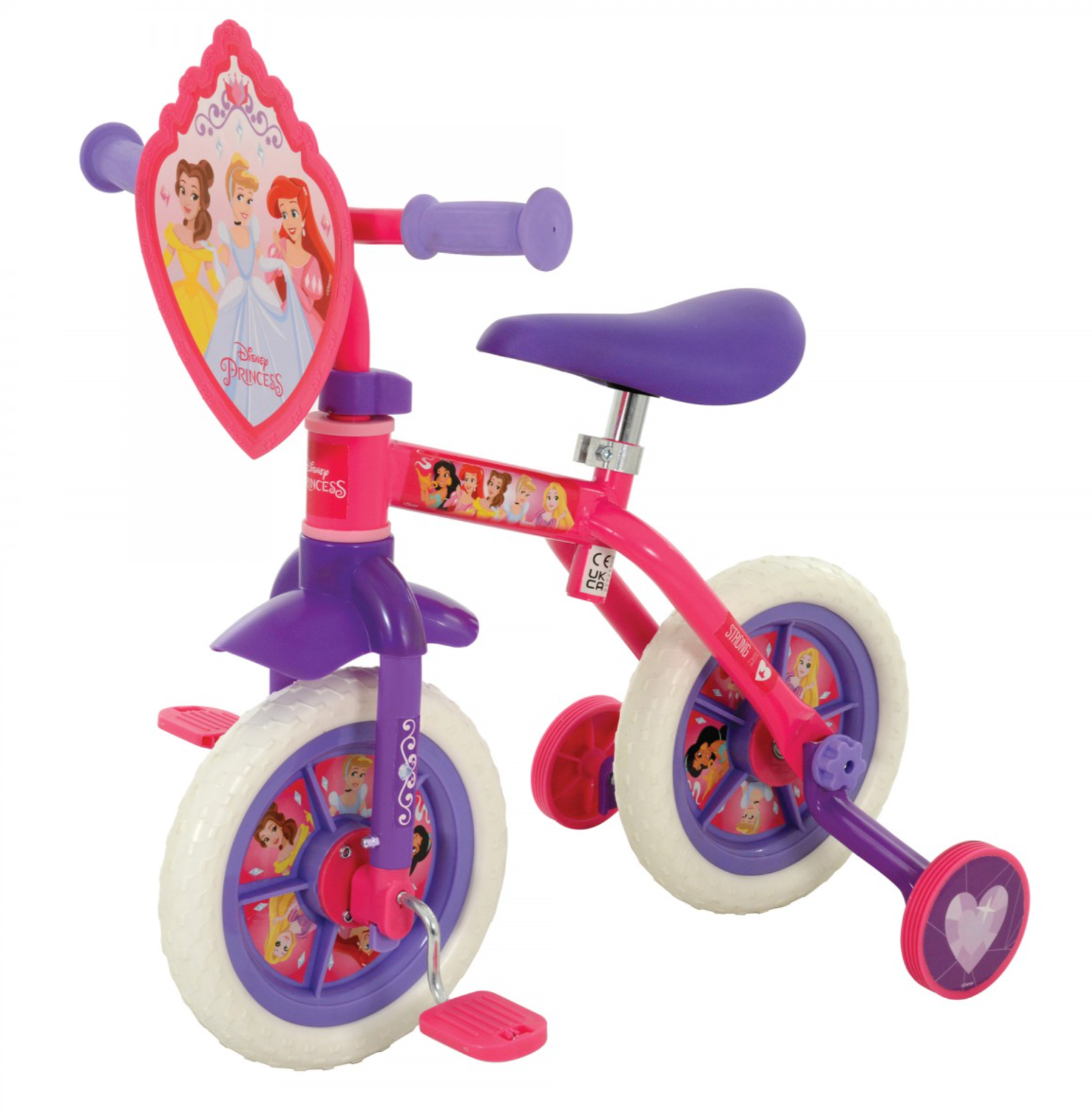 Disney Princess 2-in-1 10-Size Training and Balance Bicycle for Little Princess Fans