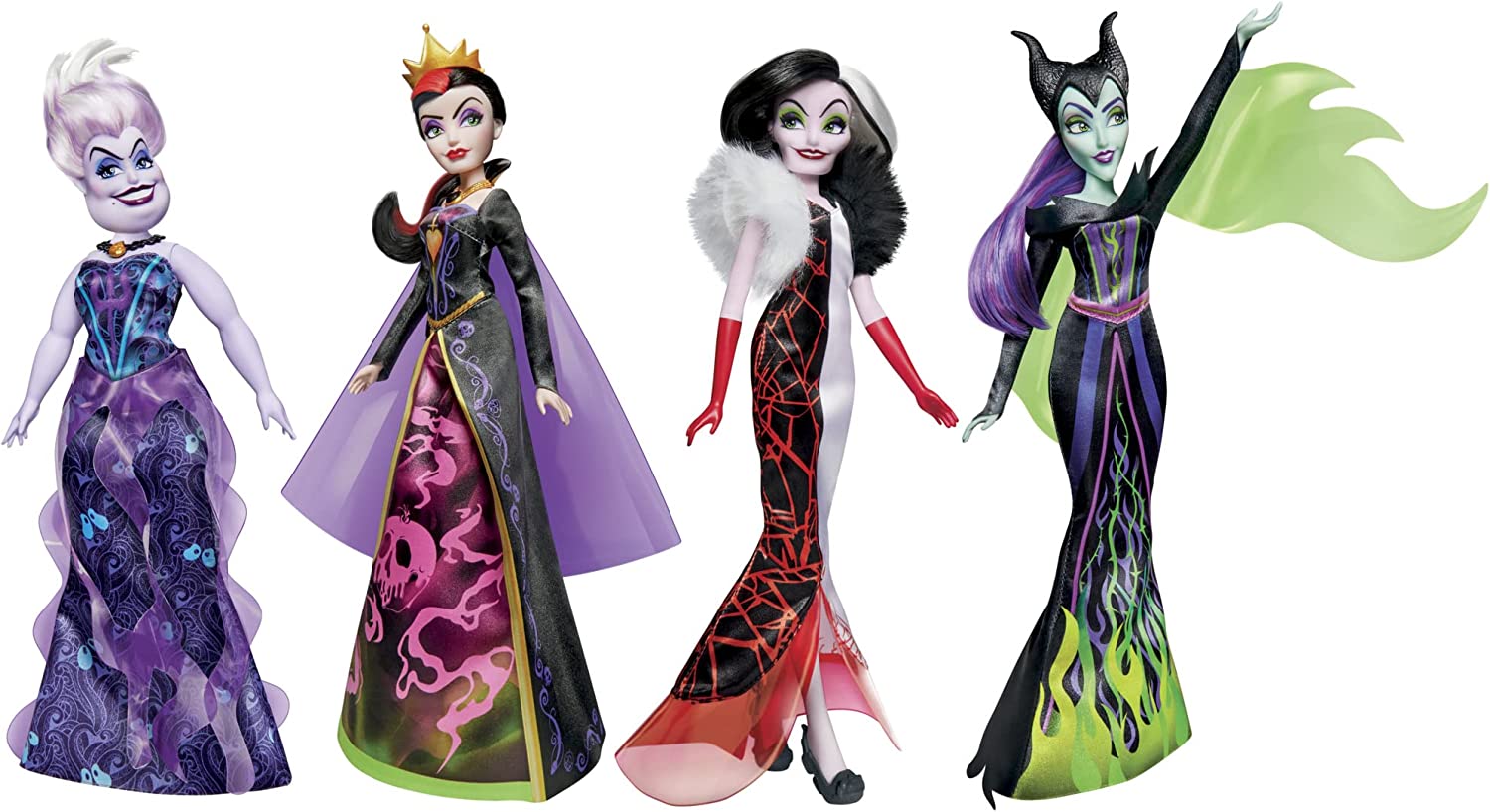 Exclusive Disney Villains Fashion Doll Collectors Set - Black and Brights 4 Pack