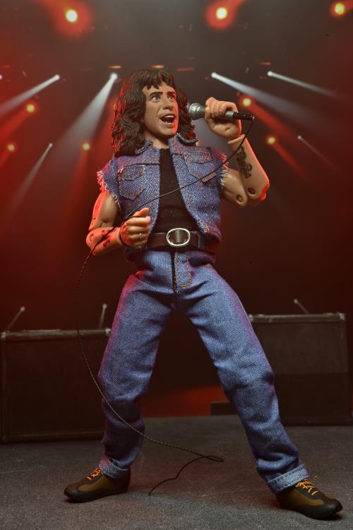 NECA Highly Detailed 8-Inch Clothed Action Figure of Bon Scott from AC/DC's Highway to Hell