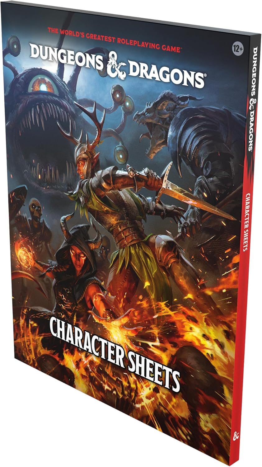 2024 Updated Dungeons & Dragons Character Sheets Set with 50 Sheets