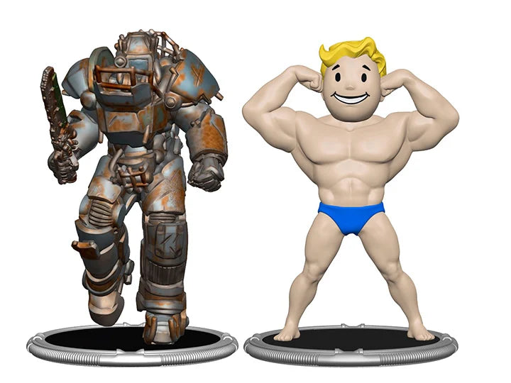 Fallout Video Game Inspired Raider and Strong Vault Boy Miniature Figure Collectible Set