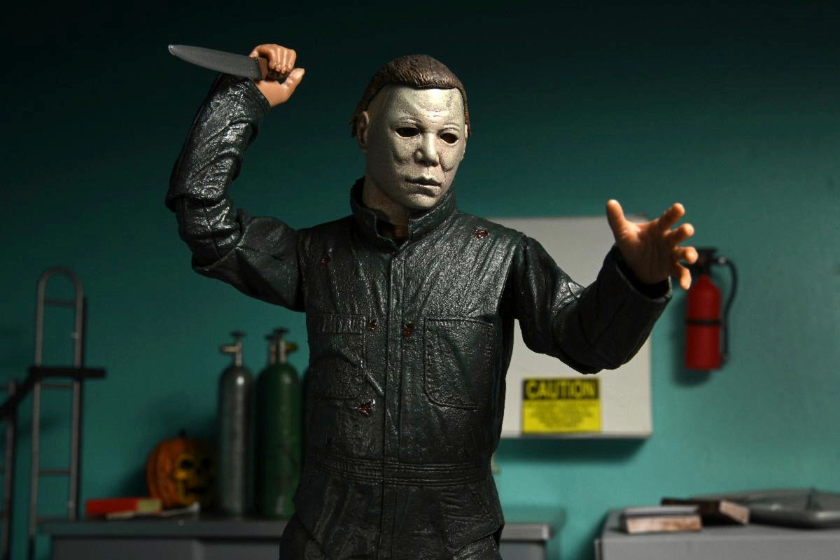 Halloween 2 - 7 - Inch Scale Ultimate Two - Pack Action Figures of Michael Myers and Dr. Loomis for the 40th Anniversary Celebration
