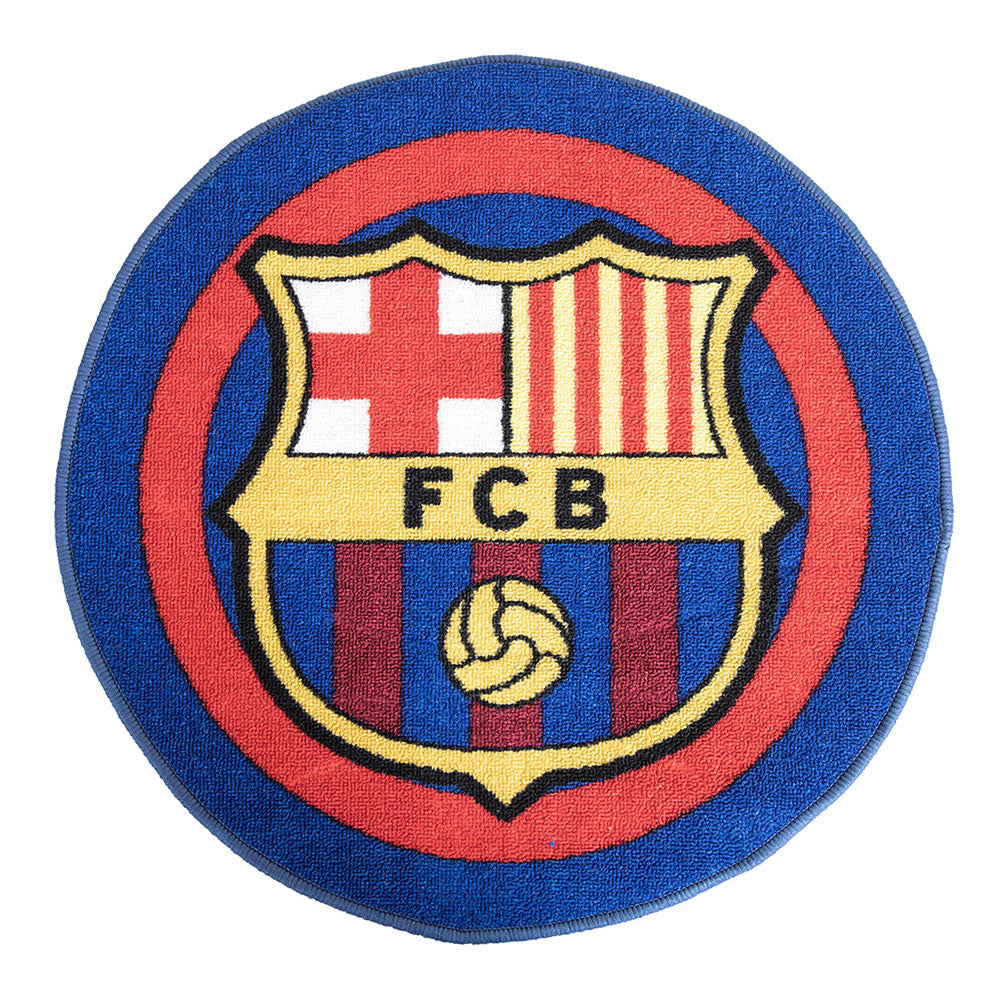 FC Barcelona Circular Bedroom Rug for Decorative Use