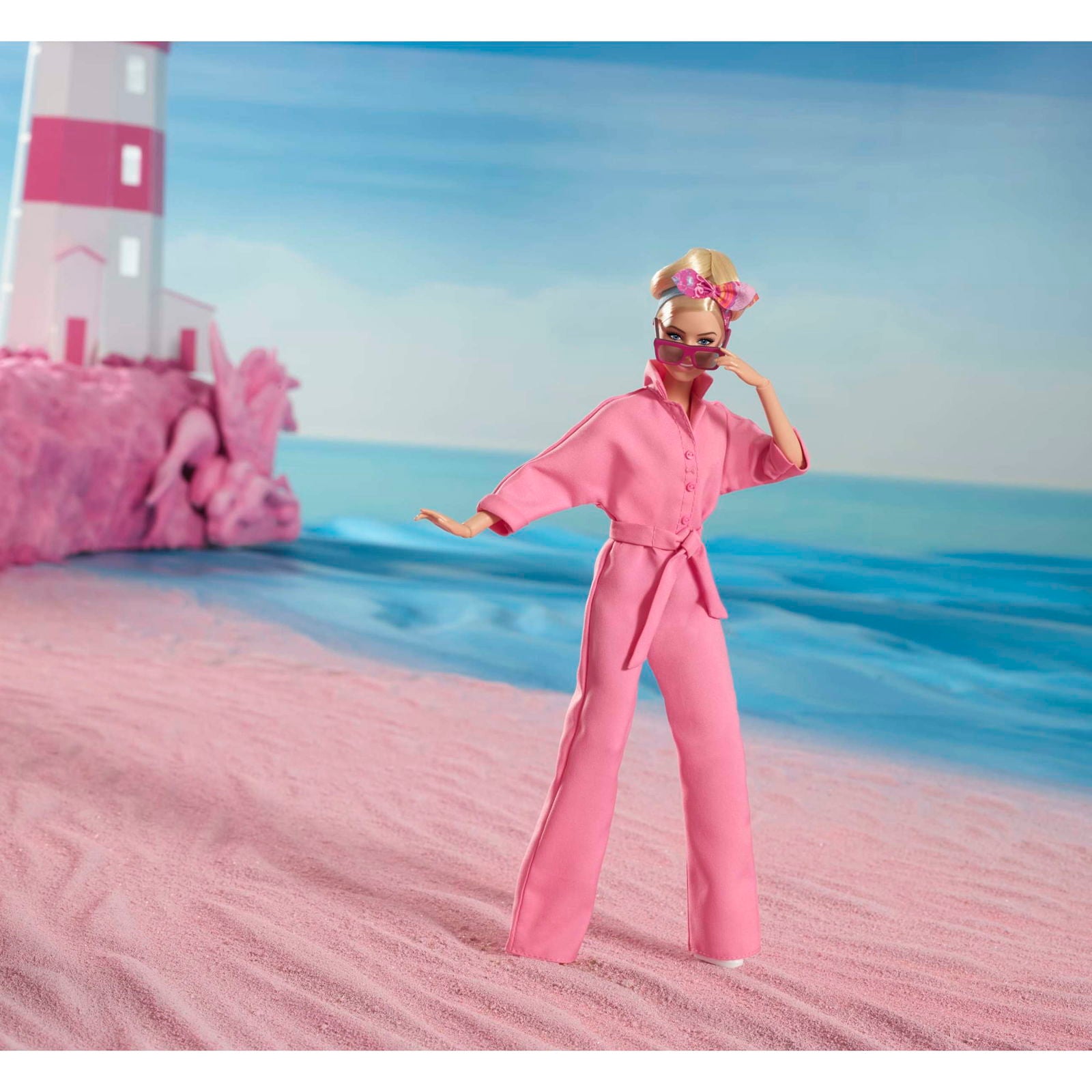 Collectible Barbie The Movie Pink Power Jumpsuit Margot Robbie-Inspired Barbie Doll Toy