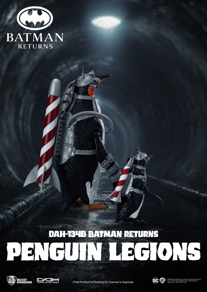 Batman Returns Dynamic Action Heroes Collectible Penguin Legions Figure Set with Weaponized Penguins