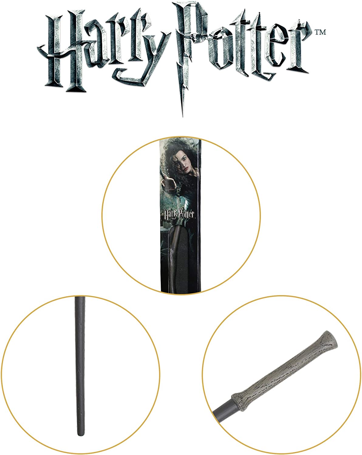Collectible Harry Potter Bellatrix Lestrange's Magic Wand in a Standard Window Box