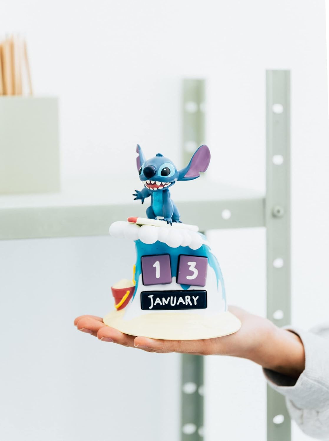 3D Hand - painted Disney Stitch Surfer Perpetual Desk Calendar
