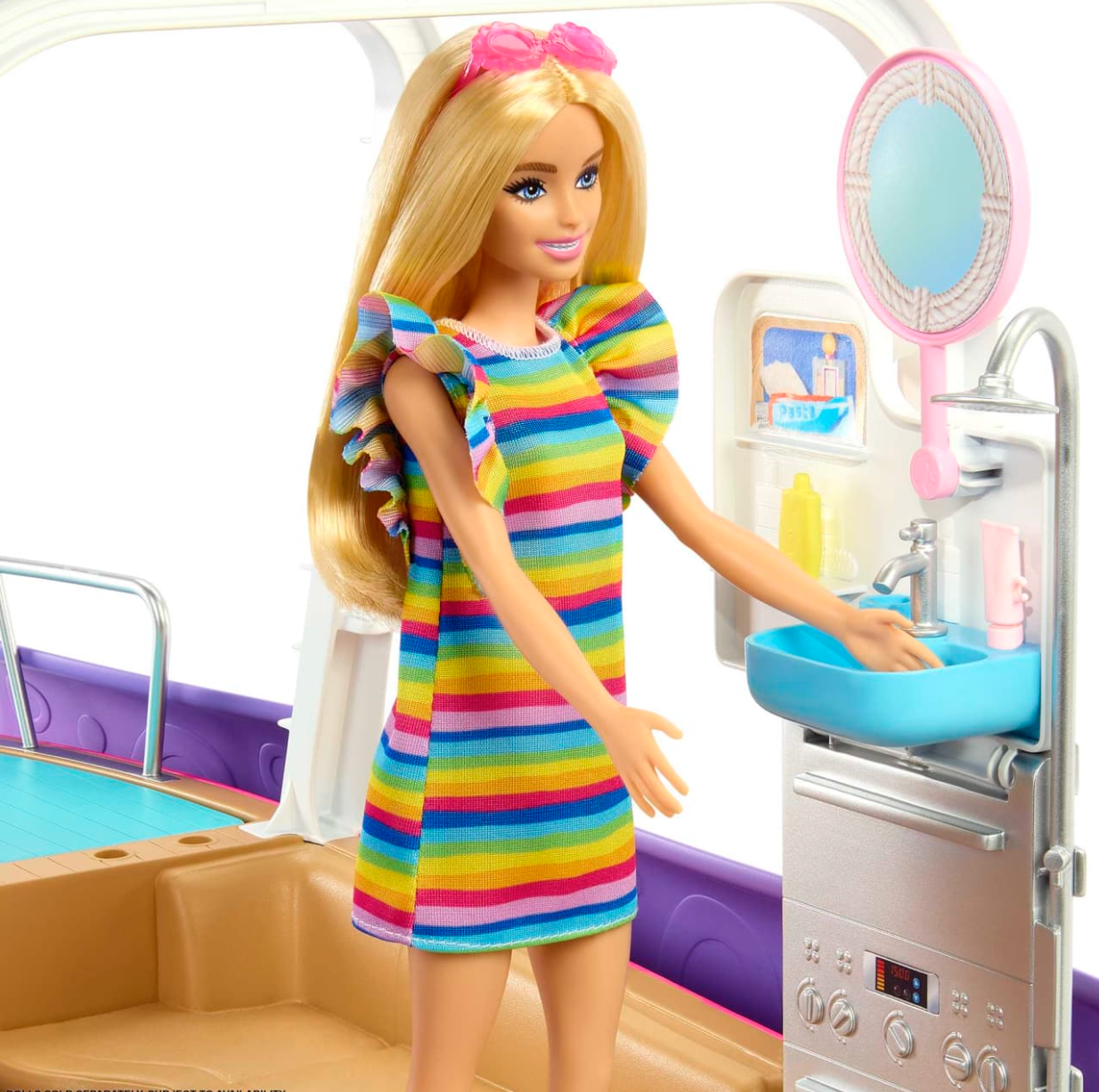 Barbie's 3 - Foot Wide Ocean - Themed Dream Boat Playset with 20+ Pieces