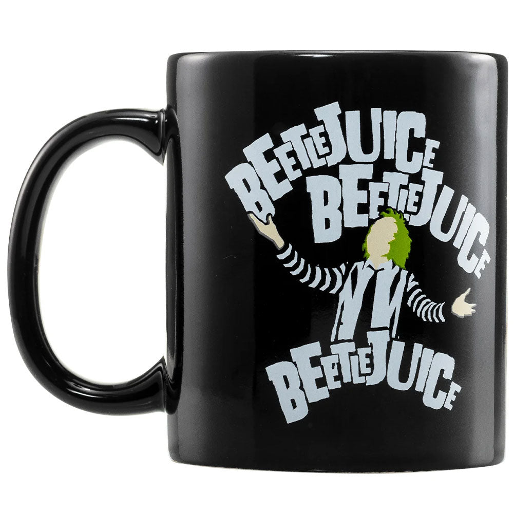 Beetlejuice Themed Ceramic Mug and Cotton Sock Gift Set