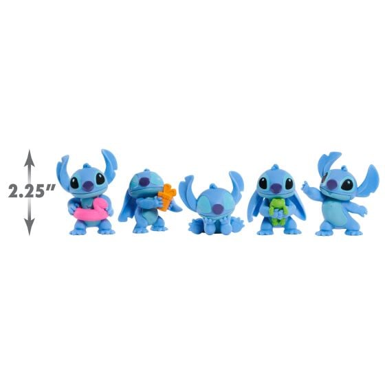 5-Pack Set of 2.5-Inch Disney Stitch Collectible Figures