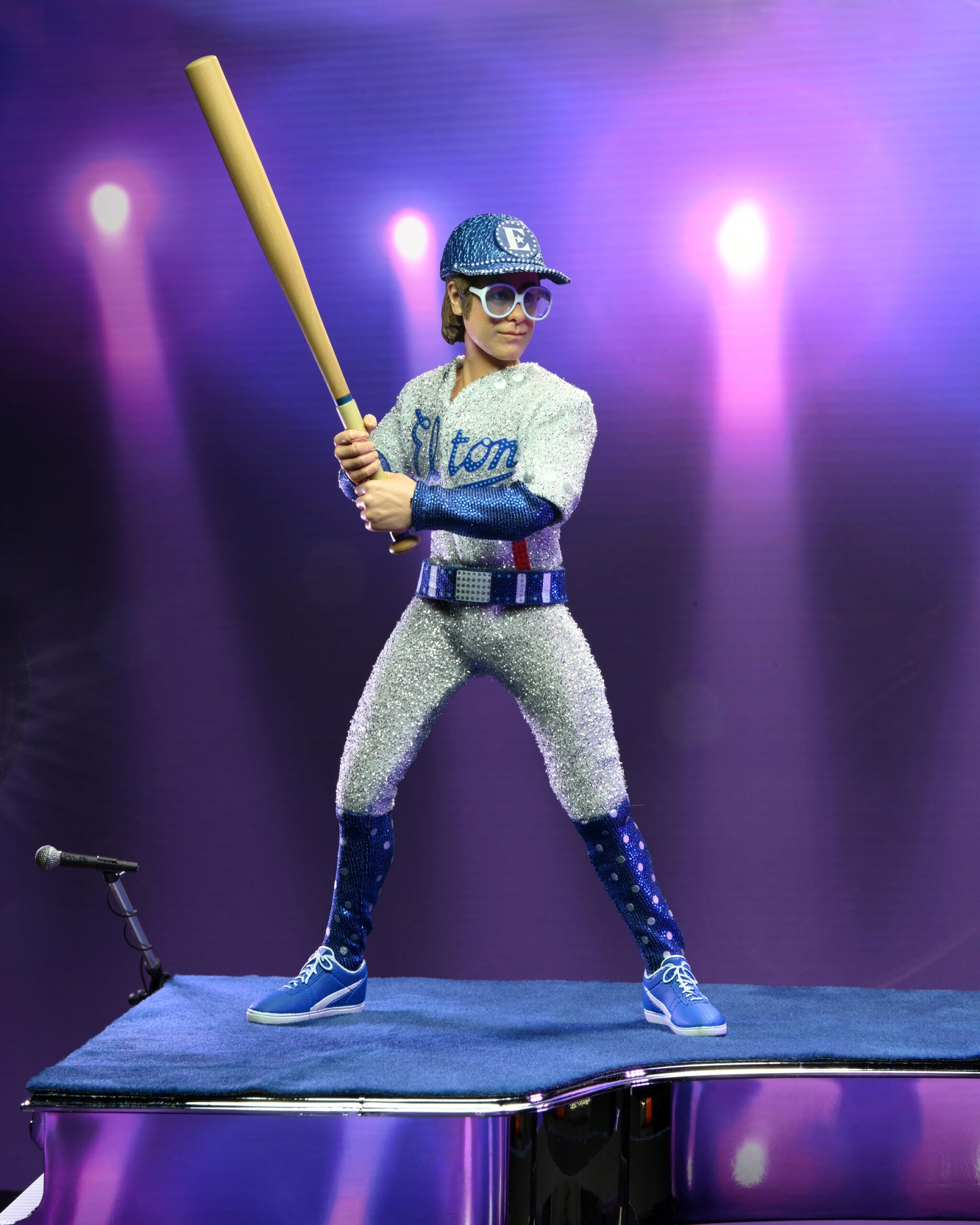 Elton John 8-Inch Deluxe Clothed Action Figure with Piano Inspired by His Live Performance in 1975