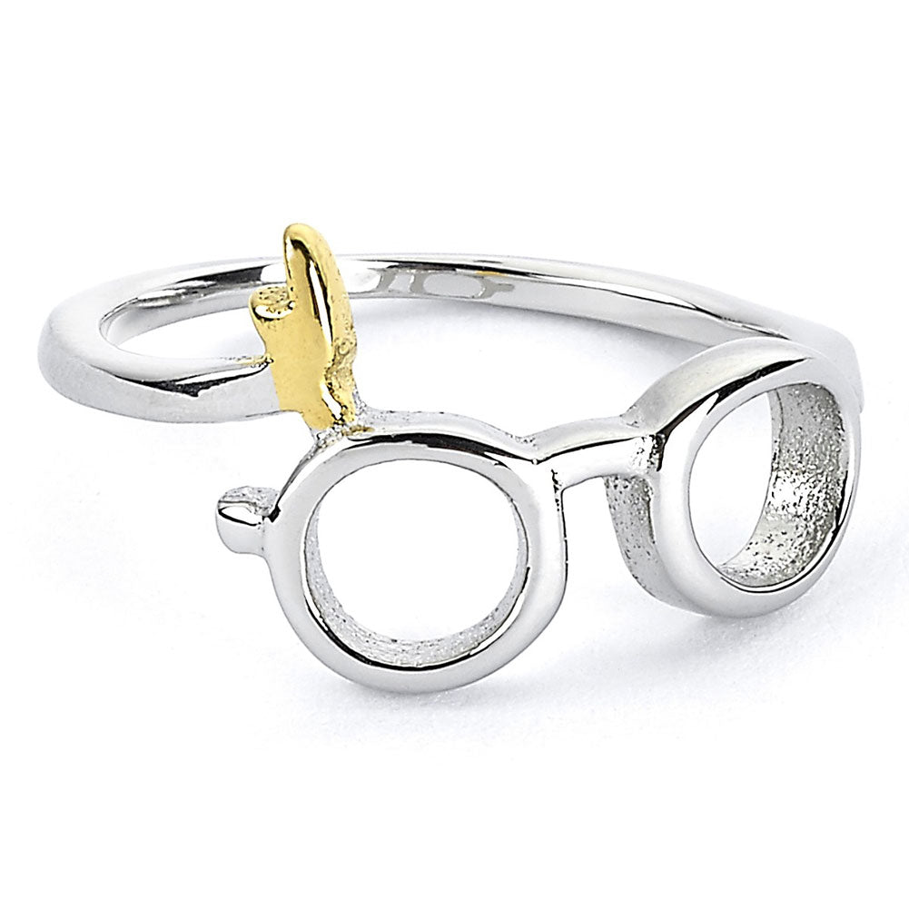 Small Stainless Steel Harry Potter Ring with Iconic Glasses Design