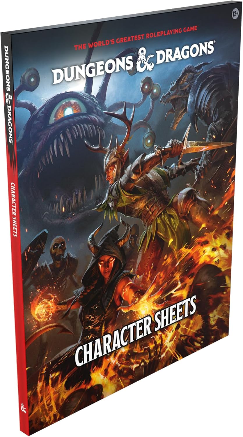 2024 Updated Dungeons & Dragons Character Sheets Set with 50 Sheets
