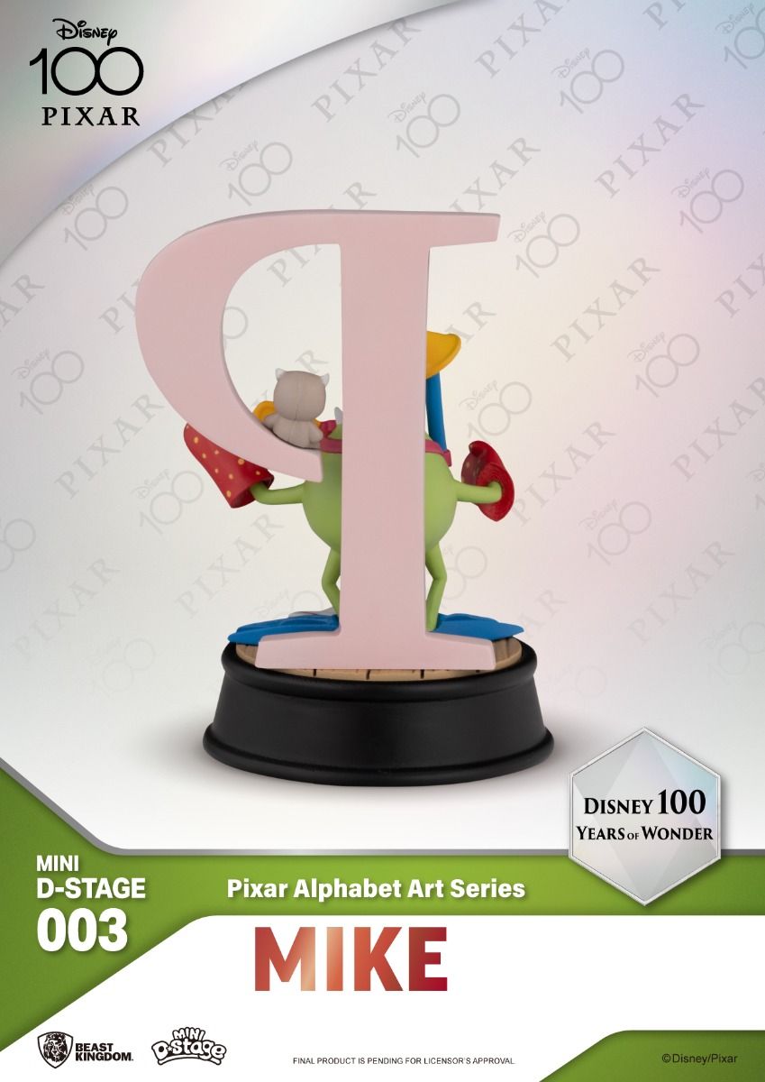 Mini Pixar Alphabet Art Statue Set for Disney's 100th Anniversary of Wonder