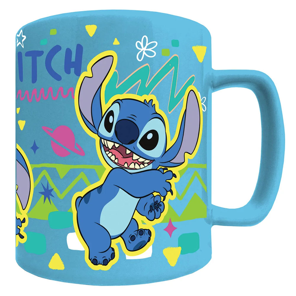 Lilo & Stitch Fuzzy Blue Mug with Removable Fluffy Cover and Stitch Images