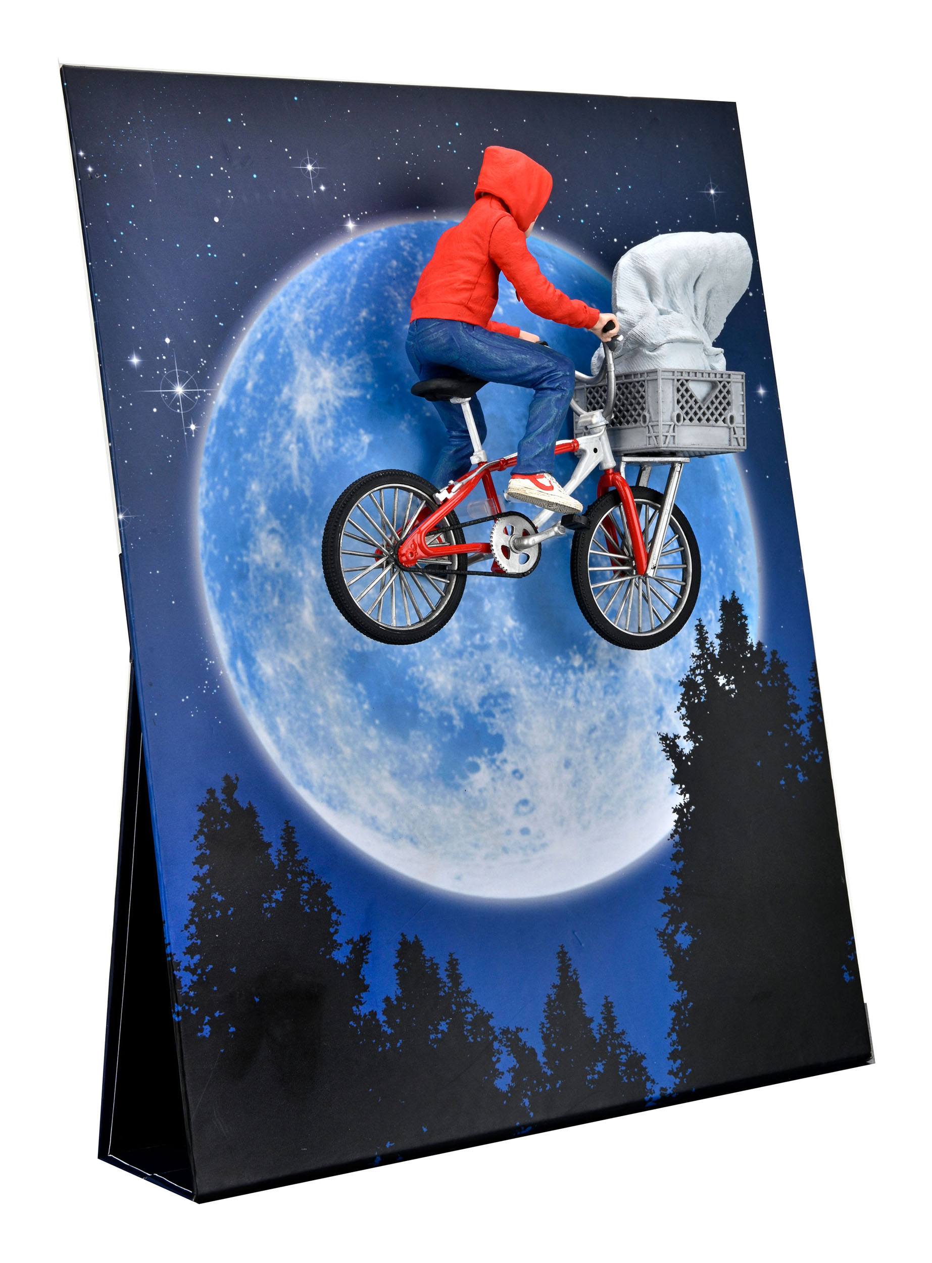 NECA 7-Inch Scale 40th Anniversary Collectible Action Figure of Elliot and E.T. on Bike from E.T. The Extra-Terrestrial