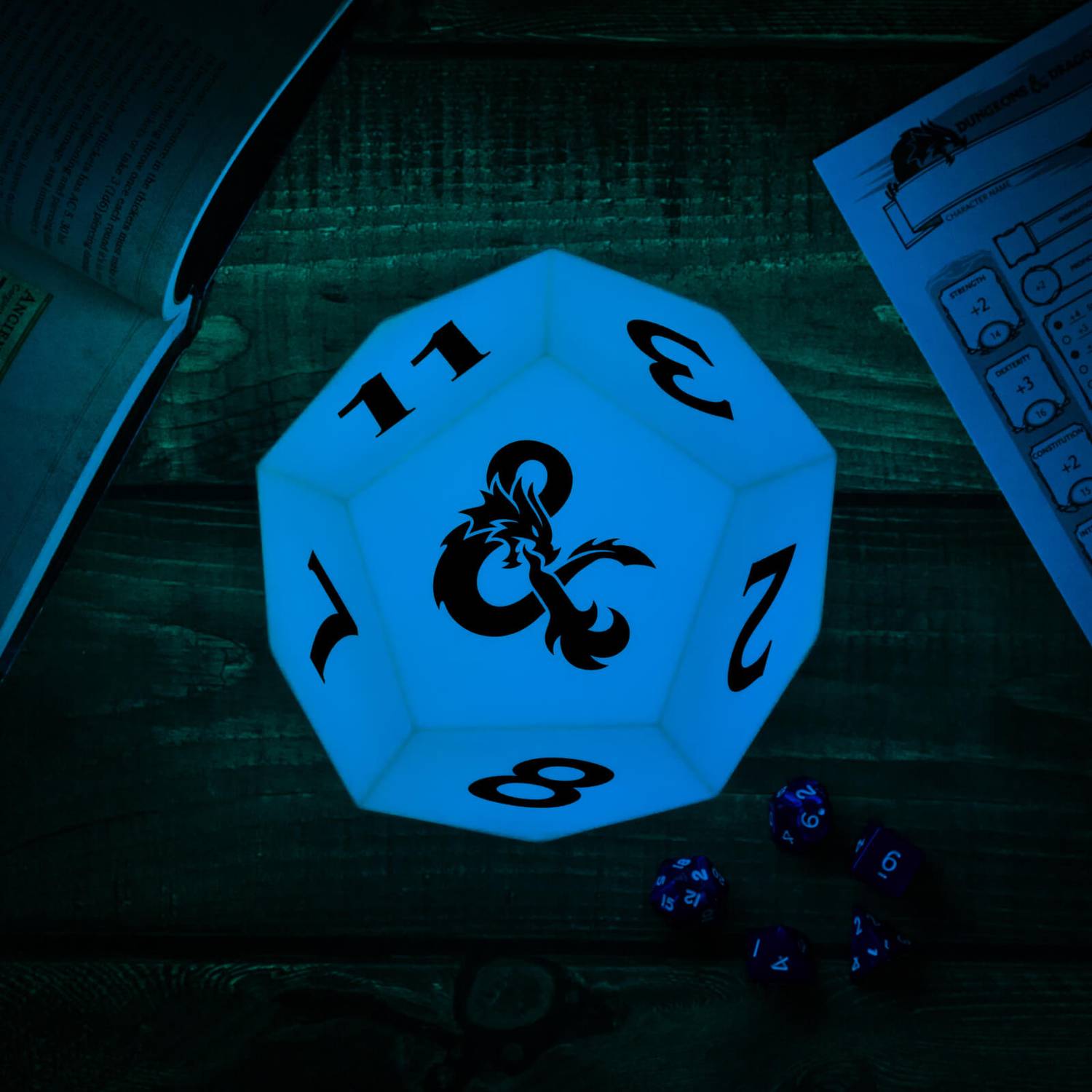 Dungeons and Dragons Decorative D12-Shaped Color-Changing Light