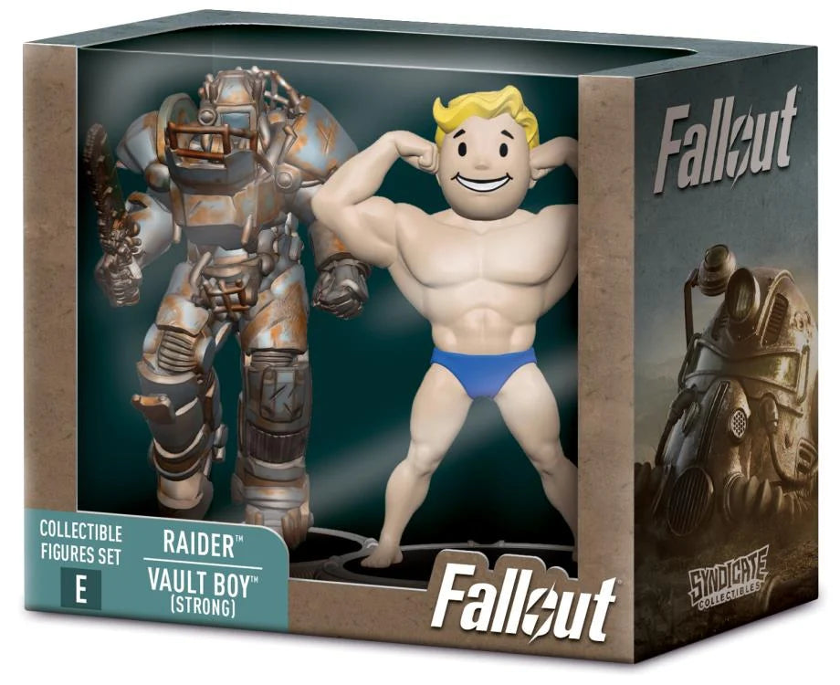 Fallout Video Game Inspired Raider and Strong Vault Boy Miniature Figure Collectible Set