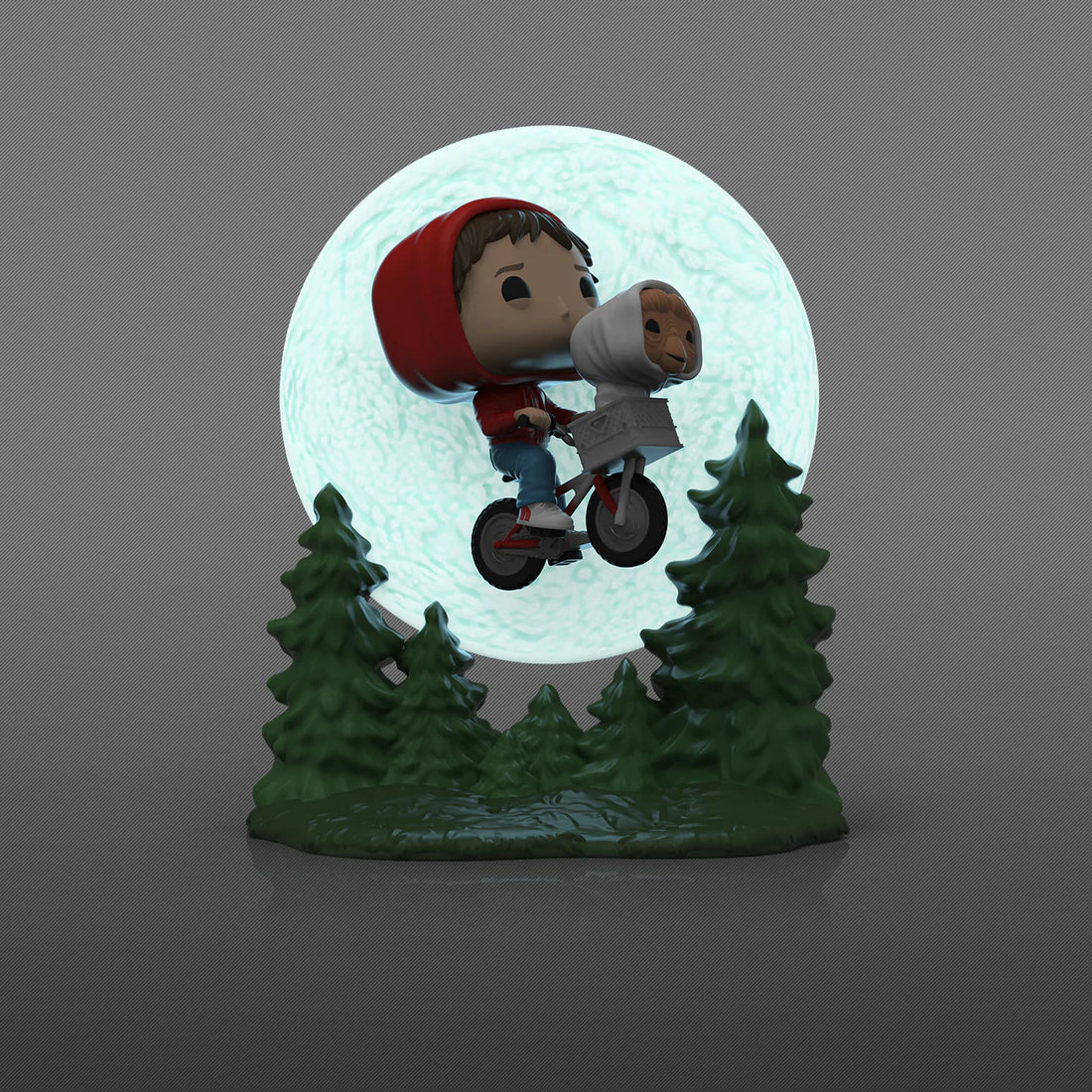 Exclusive Glow - in - the - Dark E.T. the Extra - Terrestrial Collectible POP! Moment Vinyl Figure Featuring Elliot and ET Flying to Commemorate the Movie's 40th Anniversary