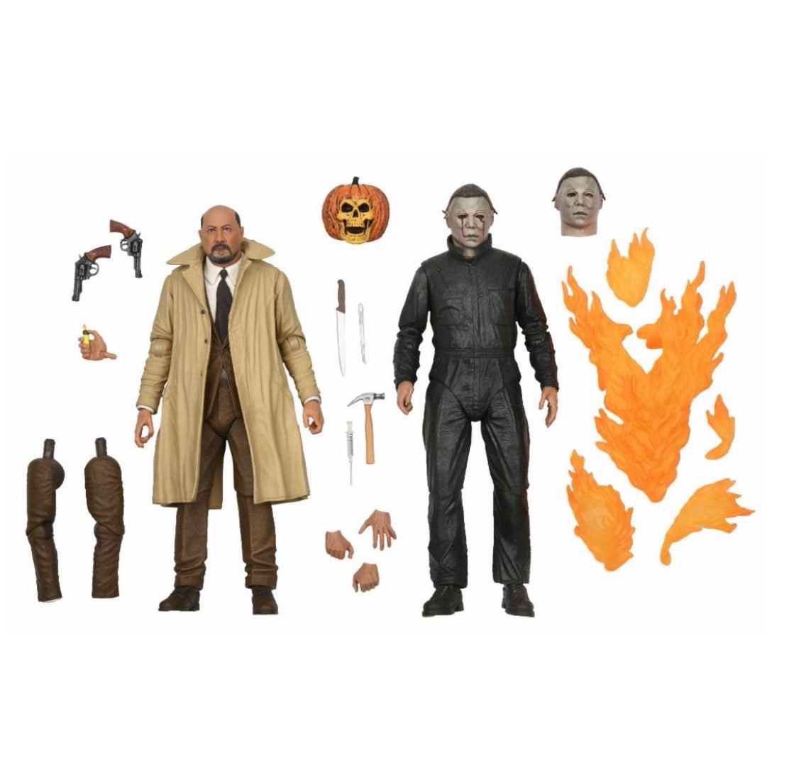 Halloween 2 - 7 - Inch Scale Ultimate Two - Pack Action Figures of Michael Myers and Dr. Loomis for the 40th Anniversary Celebration