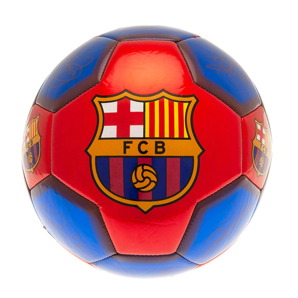 FC Barcelona 26-Panel High-Spec Skill Football with Player Signatures