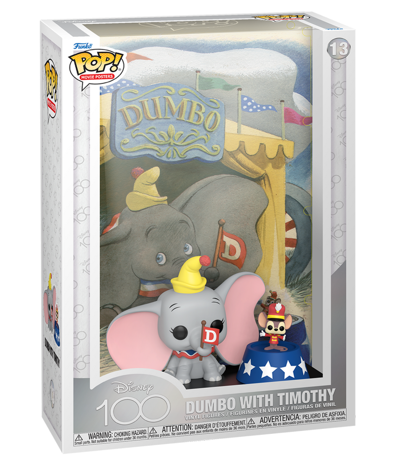 Disney 100th Anniversary Dumbo & Timothy Movie Poster Themed Pop! Vinyl Collectible Figure
