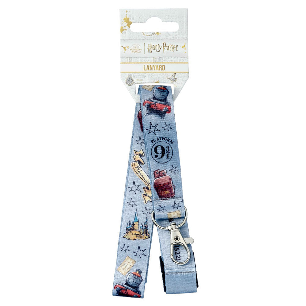 Colorful Nylon Printed Harry Potter Platform 9 & 3 Quarters Themed Lanyard with Metal Clip