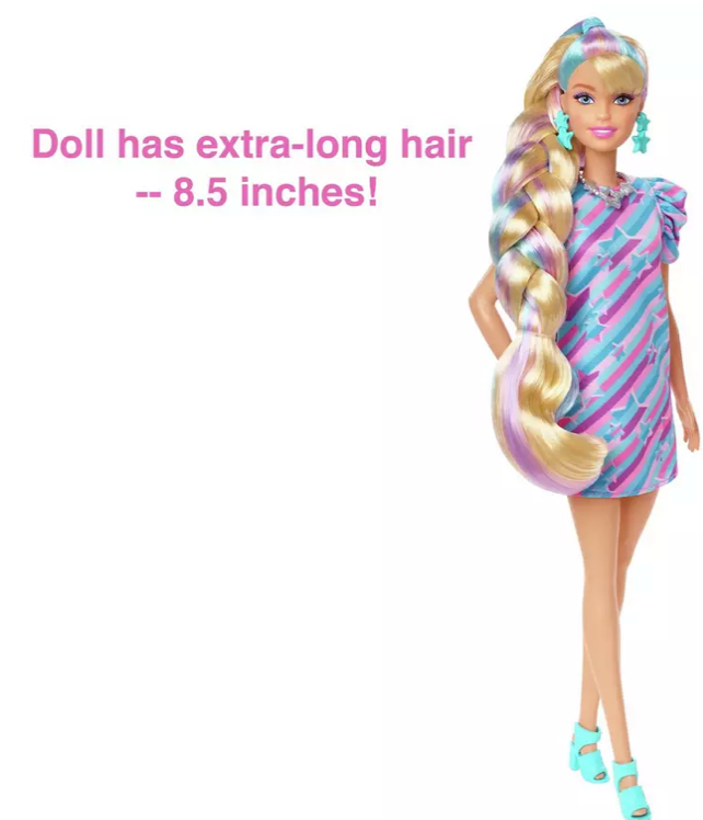 Star - Themed Barbie Totally Hair Doll with 15+ Color - Changing Accessories